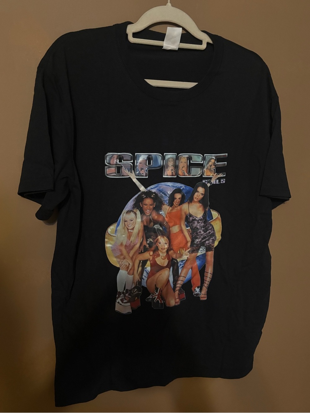 Black Graphic Spice Girls Vintage-Style Tee